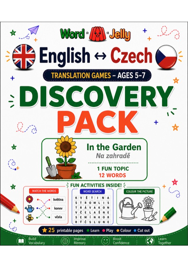 WordJelly Czech Discovery Pack activity book cover