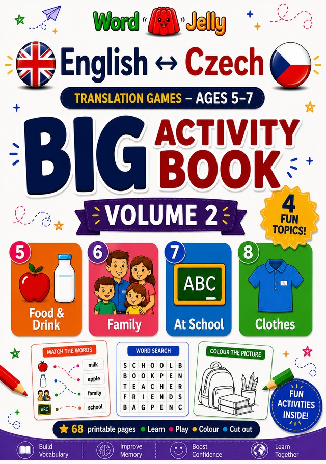 WordJelly Czech Volume 2 activity book cover