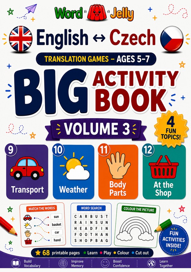 WordJelly Czech Volume 3 activity book cover