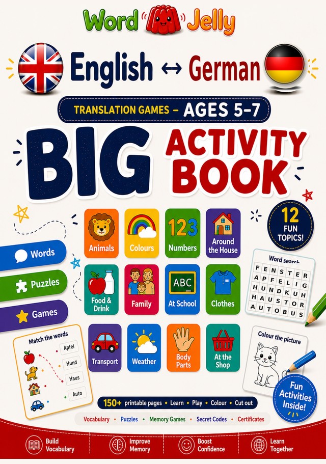 WordJelly German Bumper Activity Book cover