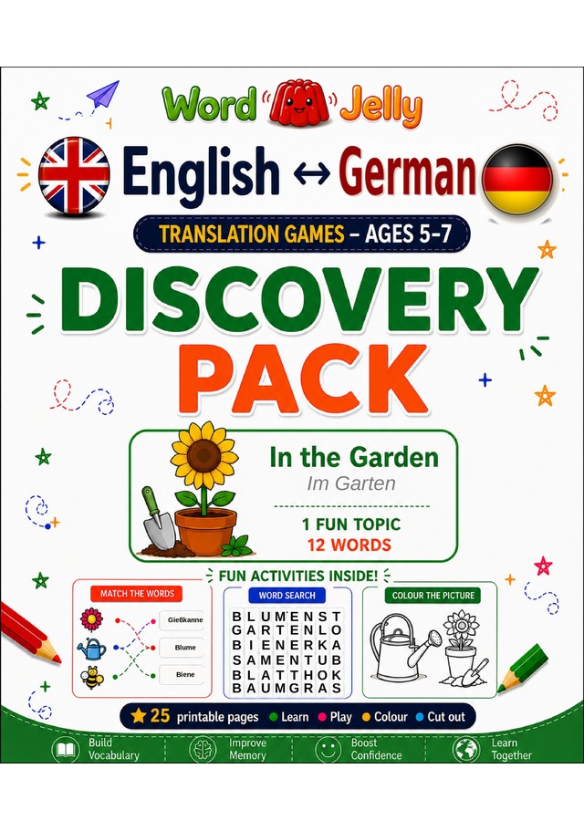 WordJelly German Discovery Pack activity book cover