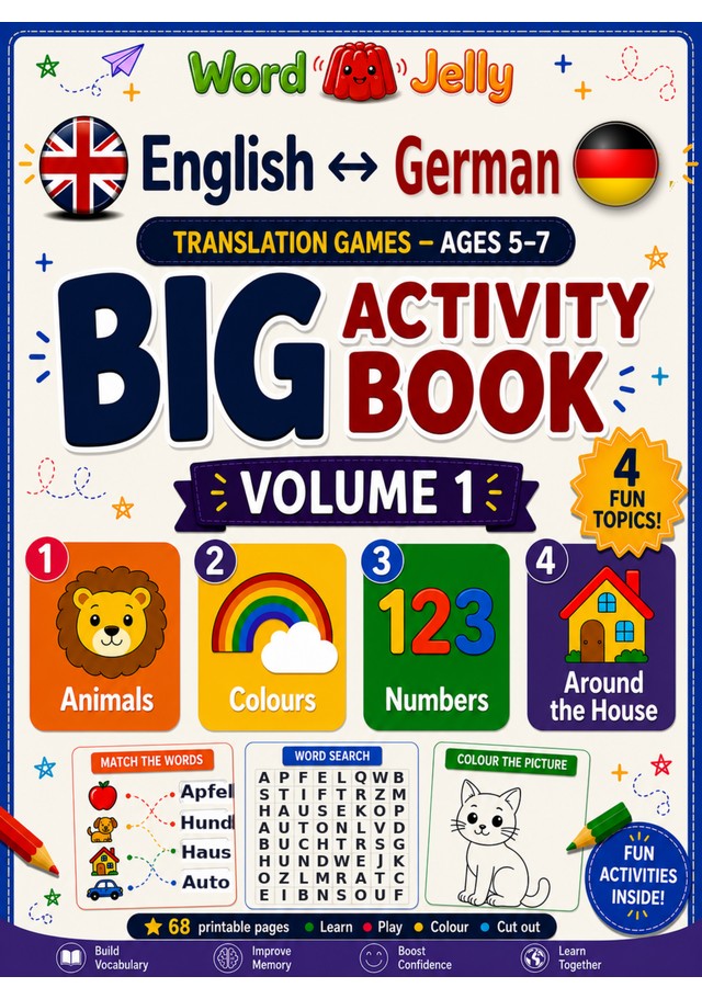WordJelly German Volume 1 activity book cover