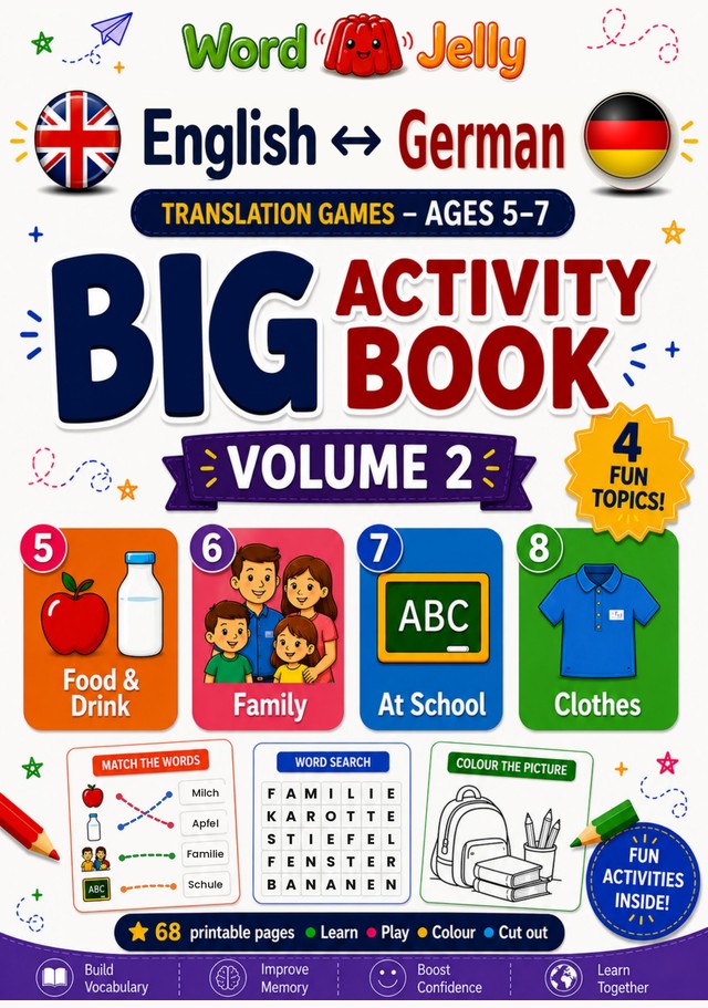 WordJelly German Volume 2 activity book cover