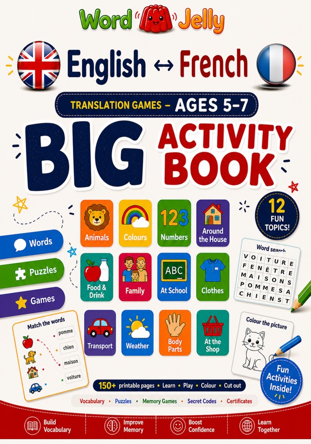 WordJelly French Bumper Activity Book cover