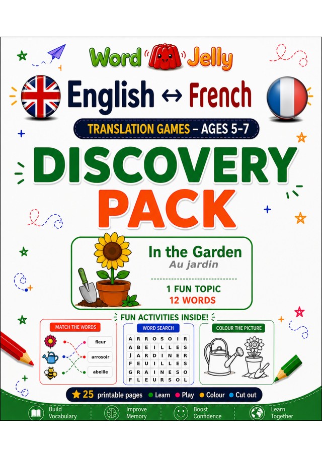 WordJelly French Discovery Pack activity book cover