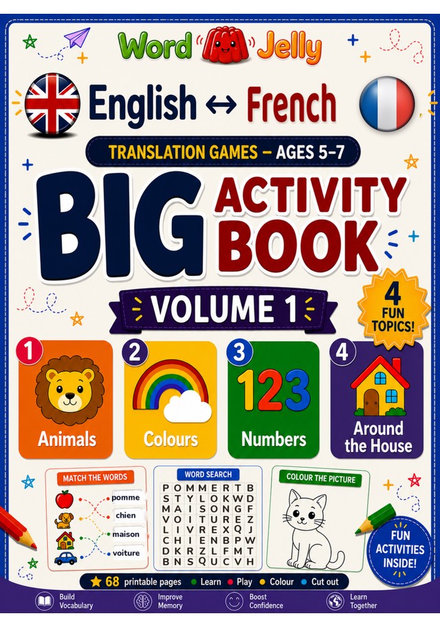 WordJelly French Volume 1 activity book cover
