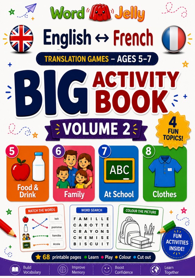 WordJelly French Volume 2 activity book cover