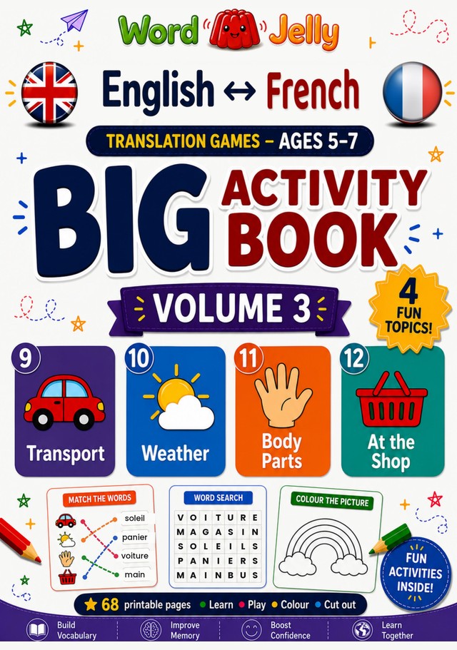 WordJelly French Volume 3 activity book cover