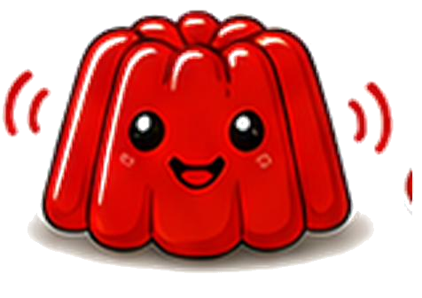 Jelly, the smiling WordJelly mascot